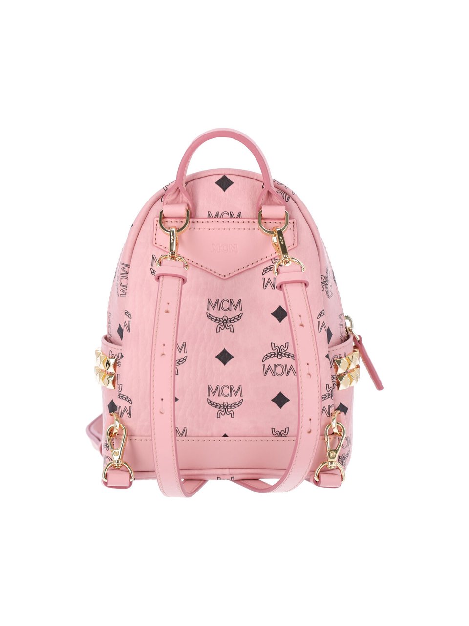 MCM Pink Stark Visetos Monogram Backpack Roze