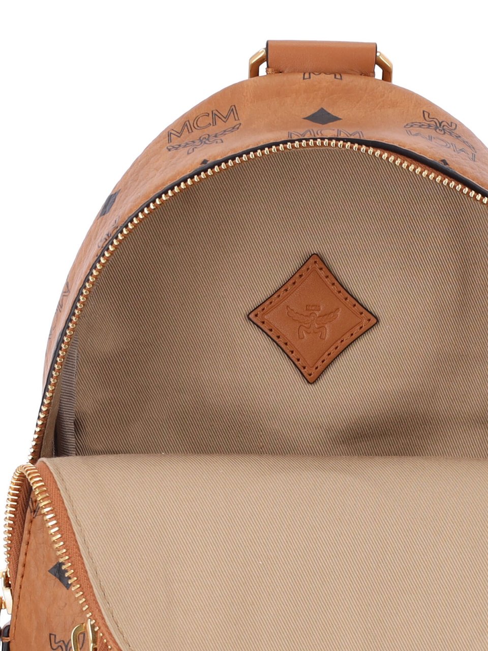 MCM Brown Aren Visetos Canvas Shoulder Bag Bruin