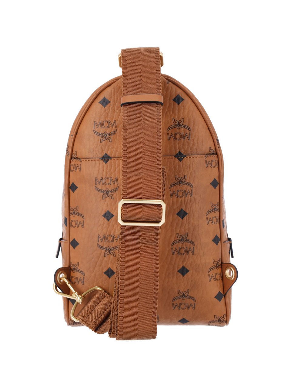 MCM Brown Aren Visetos Canvas Shoulder Bag Bruin