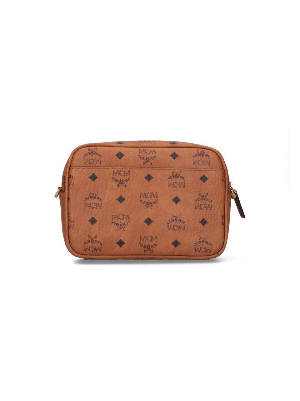 MCM Brown Aren Visetos Fabric Shoulder Bag Bruin
