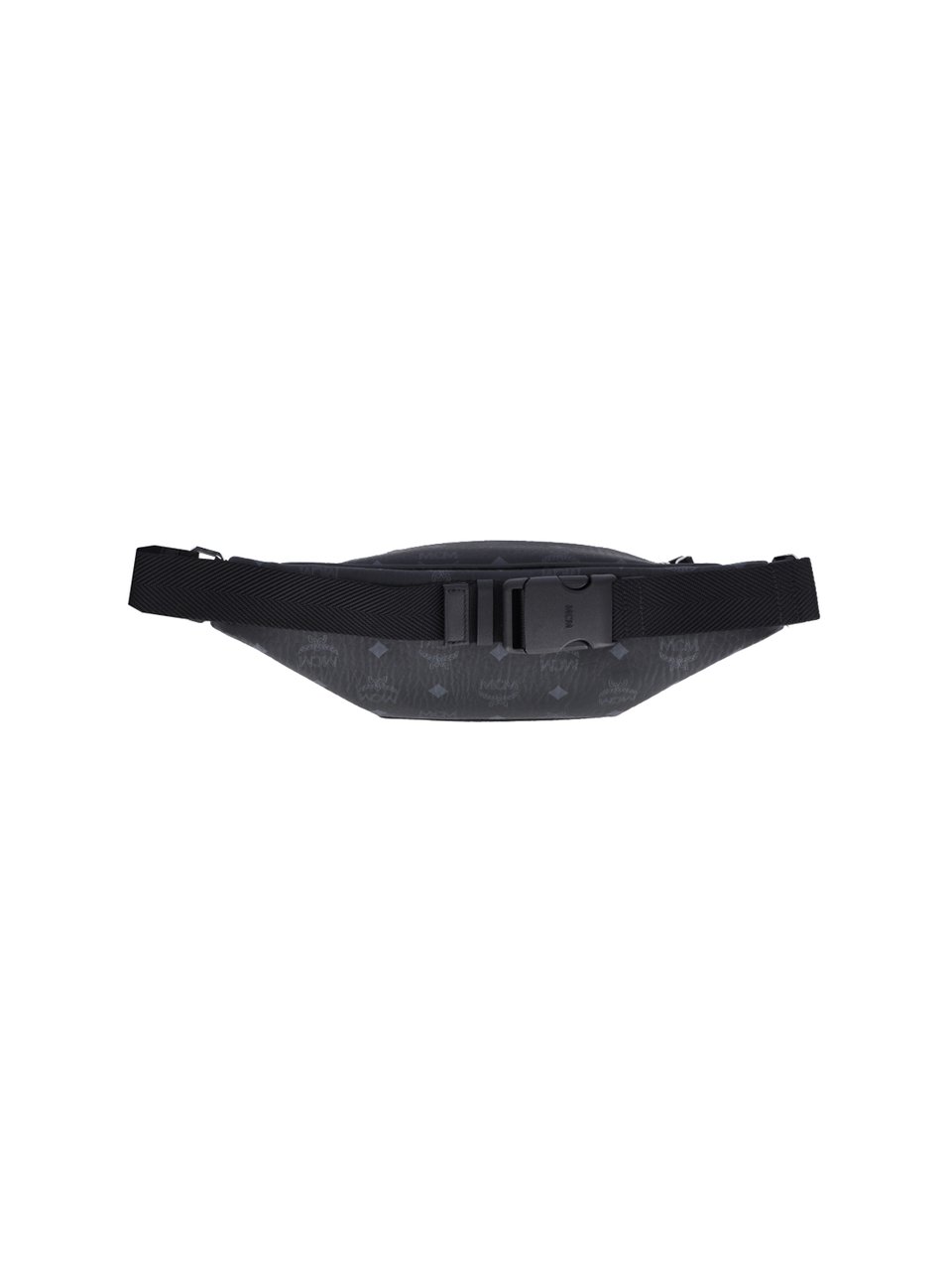 MCM Black Fursten Small Visetos Canvas Belt Bag Zwart