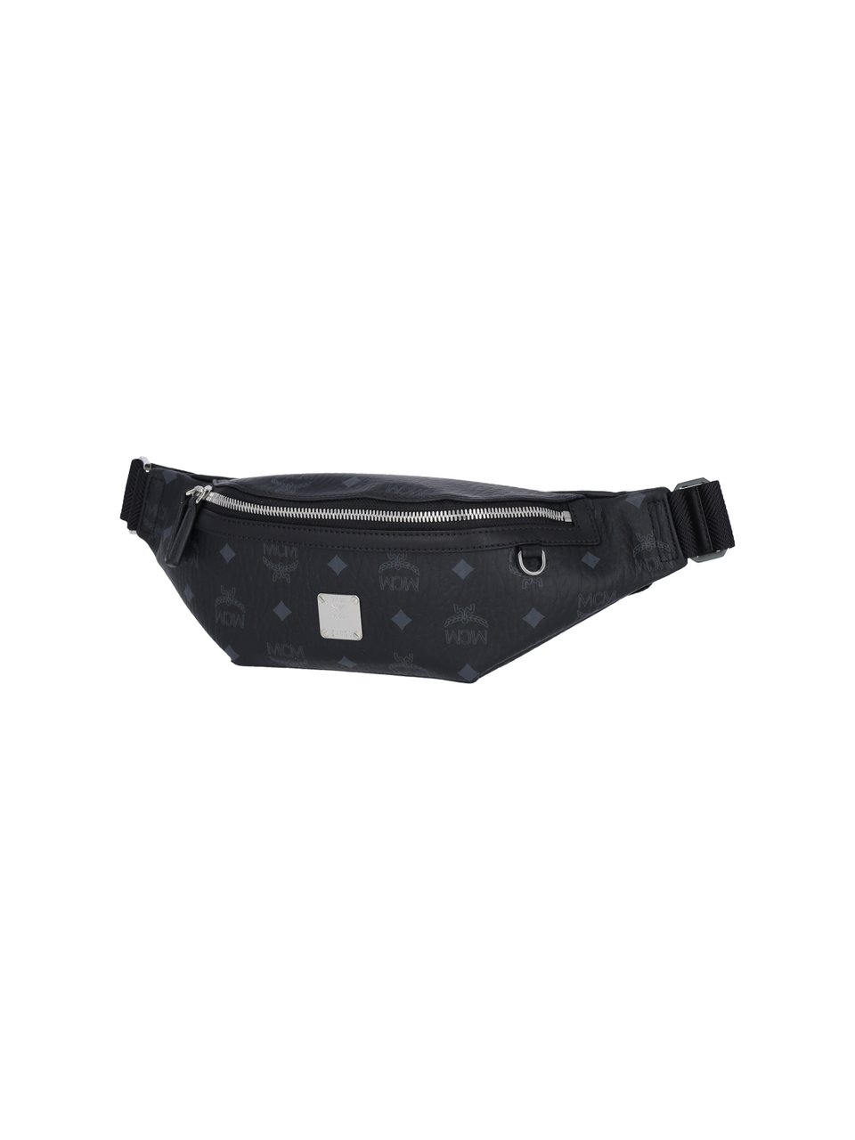 MCM Black Fursten Small Visetos Canvas Belt Bag Zwart