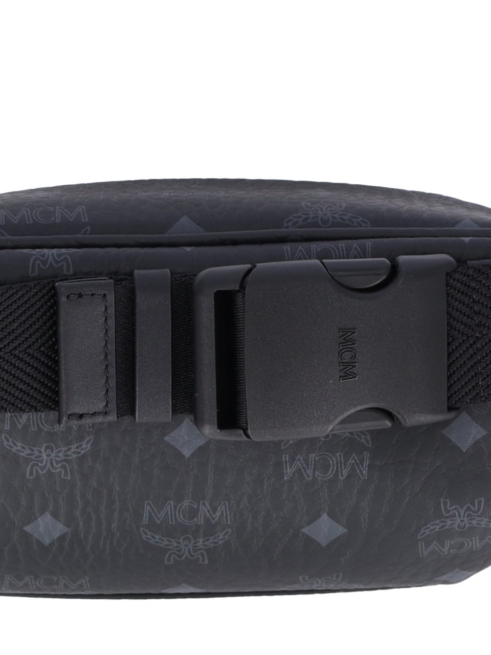 MCM Black Fursten Small Visetos Canvas Belt Bag Zwart
