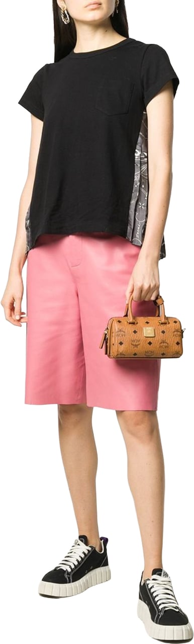 MCM Visetos Monogram Mini Boston Bag Bruin