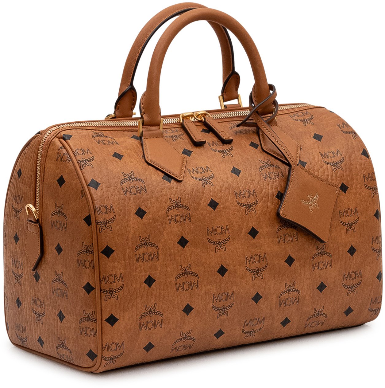 MCM Borsa Boston Ella VI Medium Beige