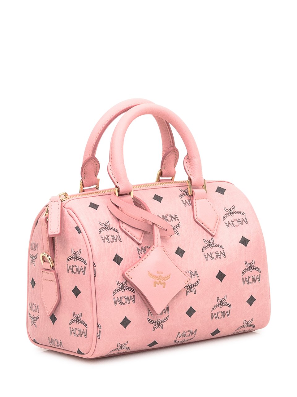 MCM Borsa MCM Ella VI Boston in Visetos Rosa Roze