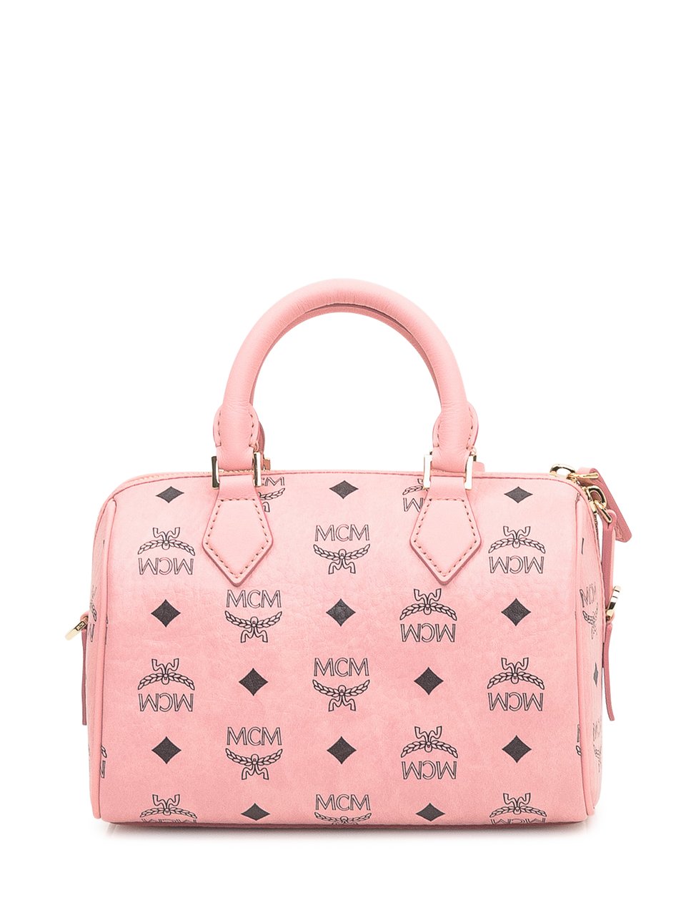 MCM Borsa MCM Ella VI Boston in Visetos Rosa Roze