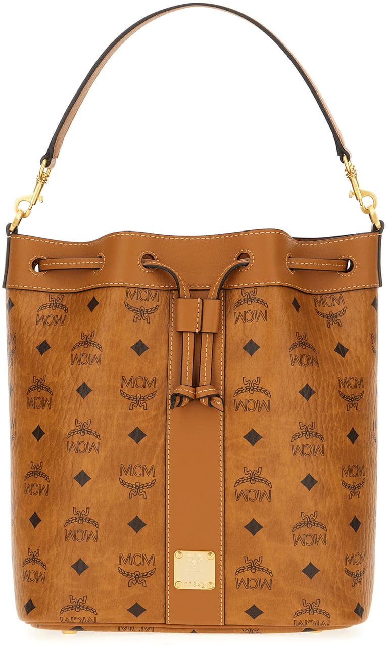 MCM Mcm Printed synthetic leather Worek bucket bag Divers