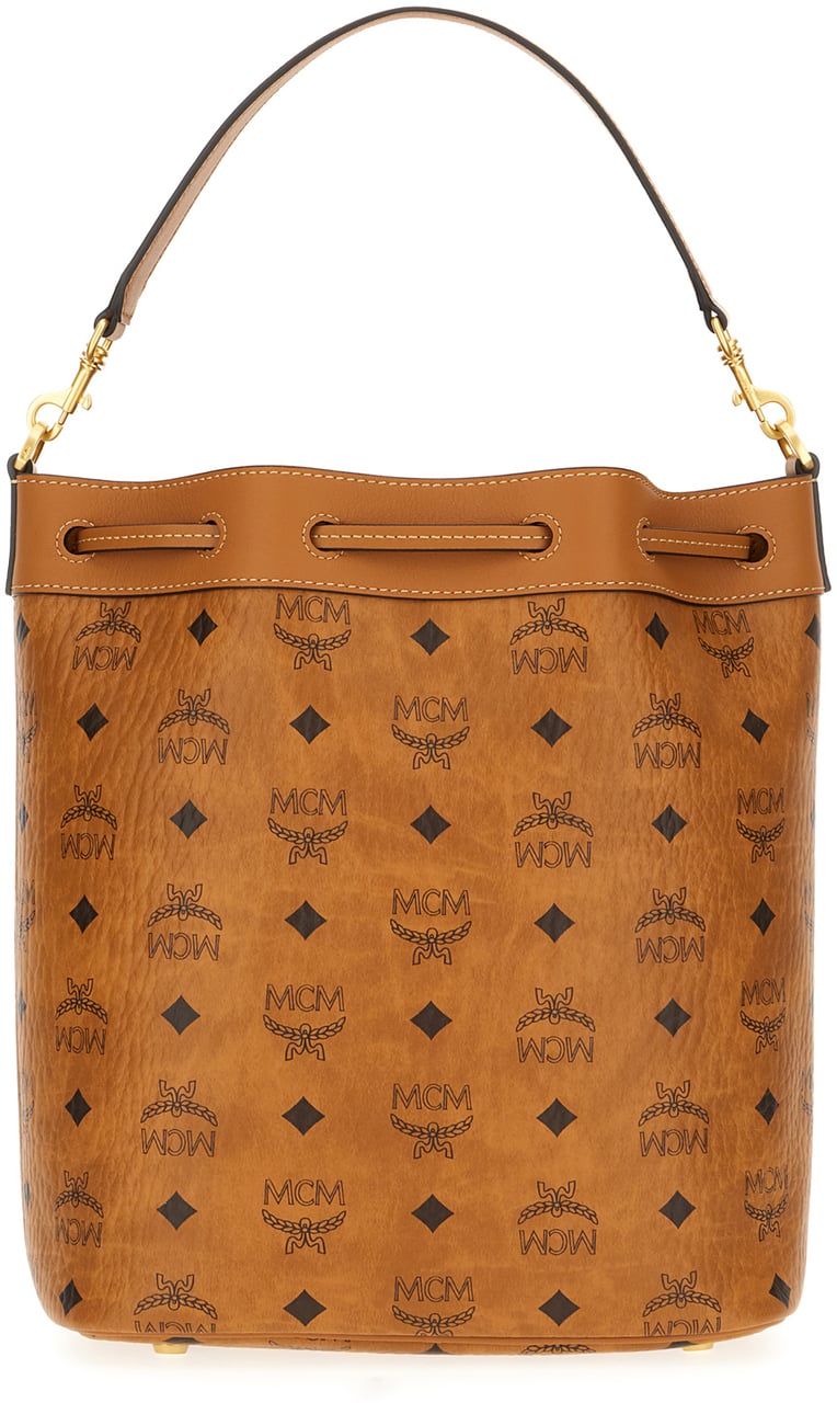 MCM Mcm Printed synthetic leather Worek bucket bag Divers