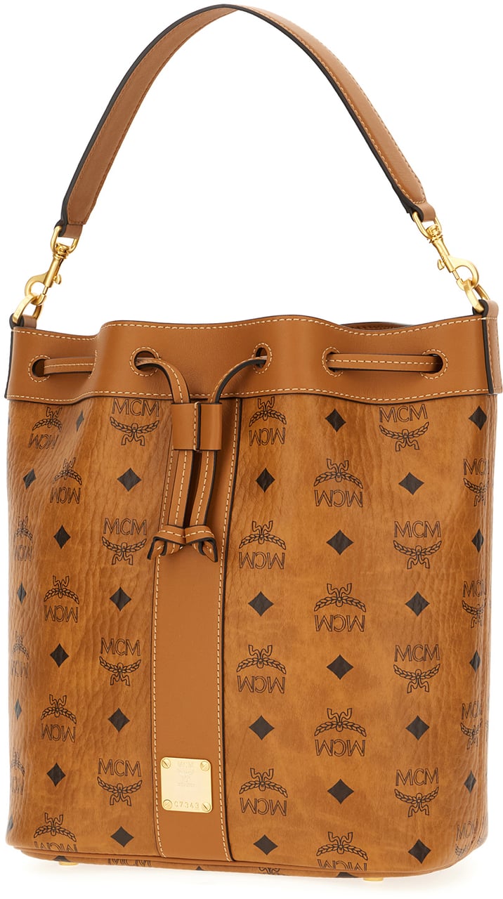 MCM Mcm Printed synthetic leather Worek bucket bag Divers