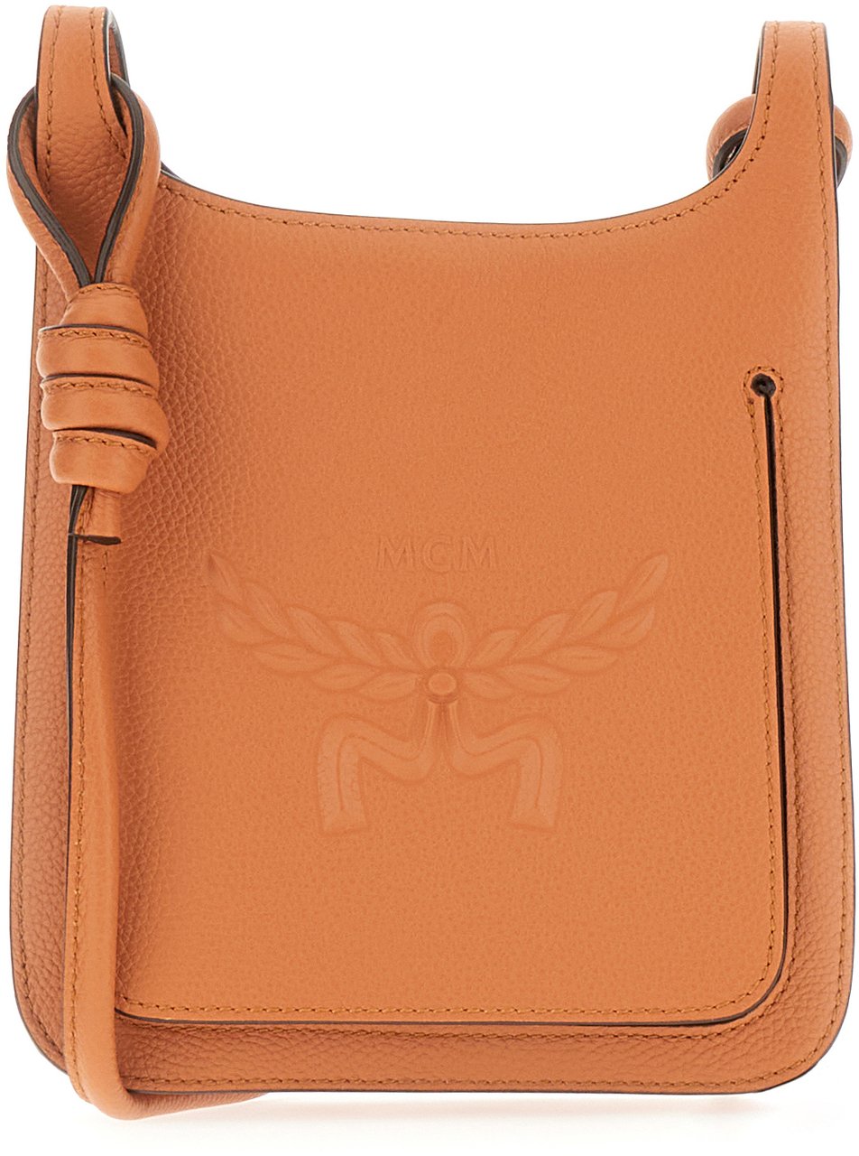 MCM MCM Caramel leather mini Himmel crossbody bag Bruin