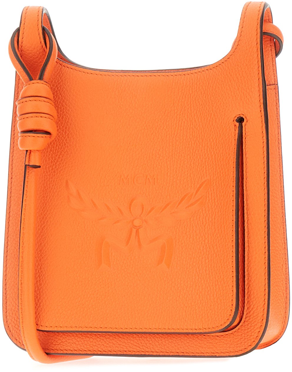 MCM MCM Orange leather mini Hummel crossbody bag Oranje