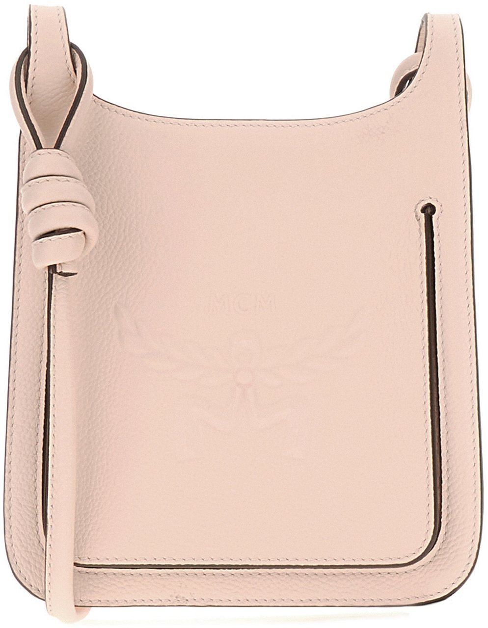 MCM MCM Pink leather mini Hummel crossbody bag Roze