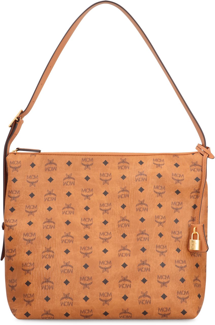 MCM Hobo bag Aren in Visetos Bruin