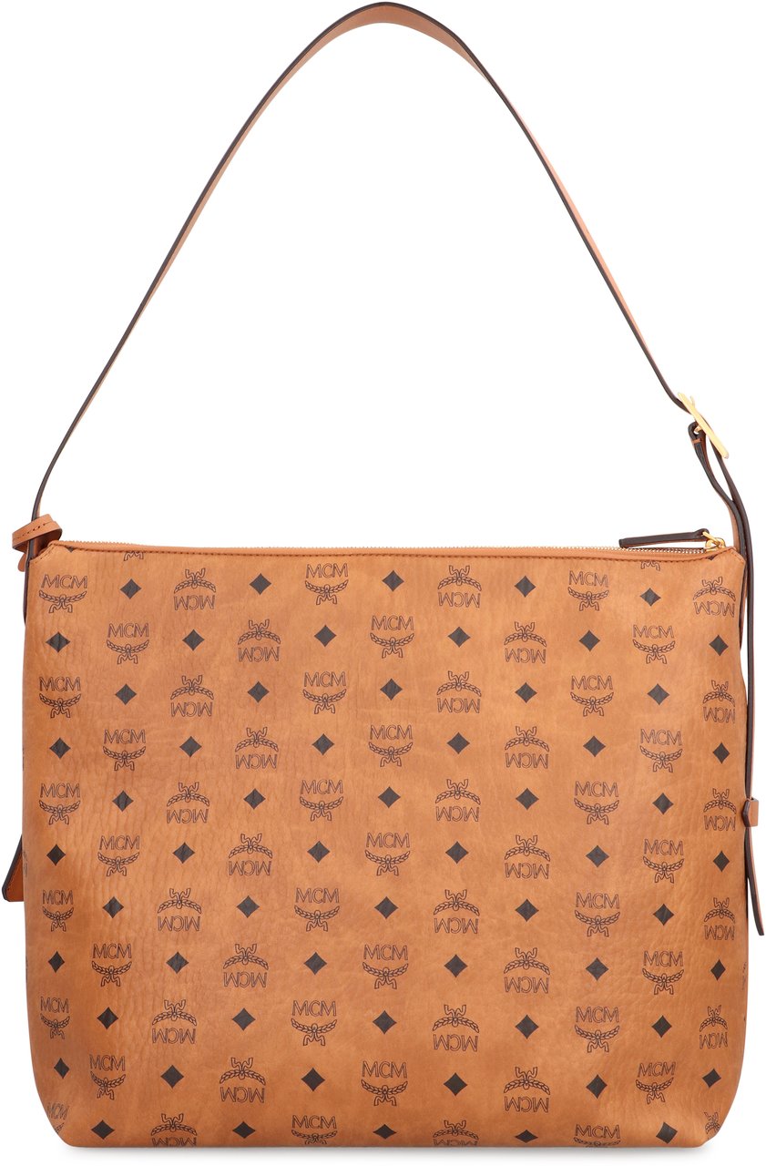 MCM Hobo bag Aren in Visetos Bruin