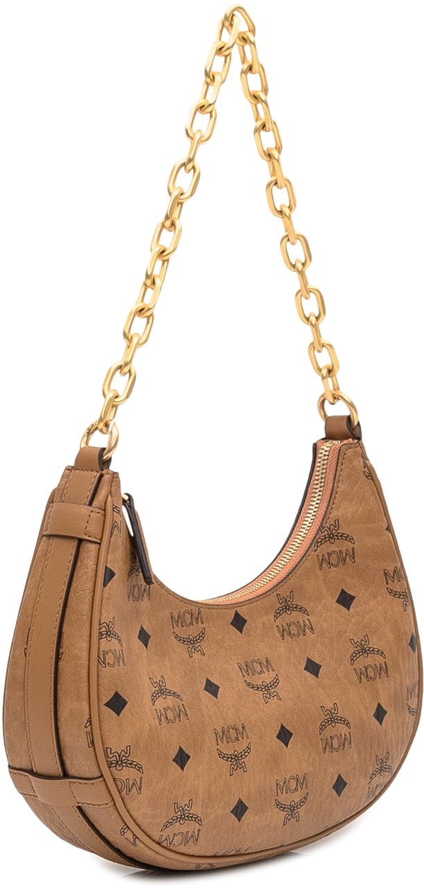 MCM Aren VI Hobo Small Beige