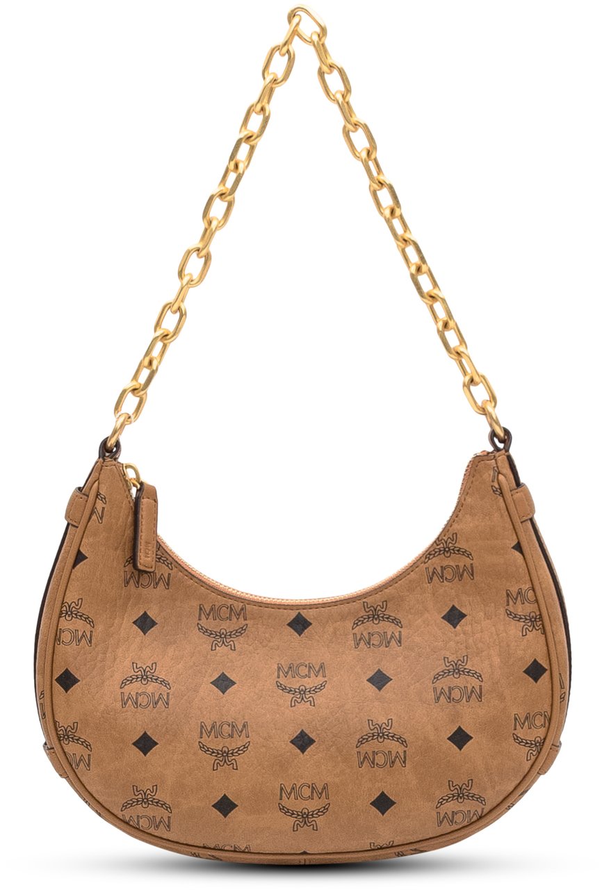 MCM Aren VI Hobo Small Beige