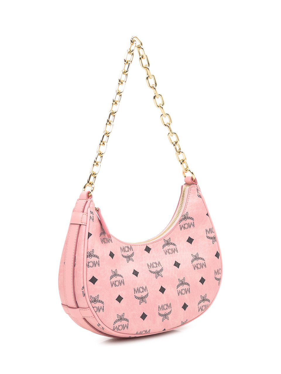 MCM Borsa MCM Aren VI Hobo in Visetos Rosa Roze