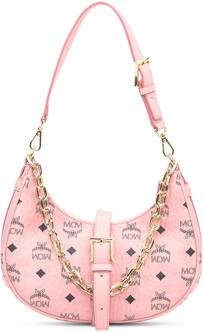 MCM Borsa MCM Aren VI Hobo in Visetos Rosa Roze