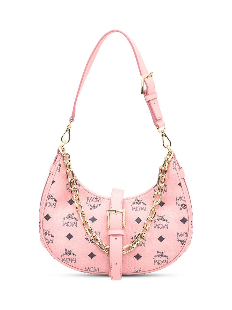 MCM Borsa MCM Aren VI Hobo in Visetos Rosa Roze