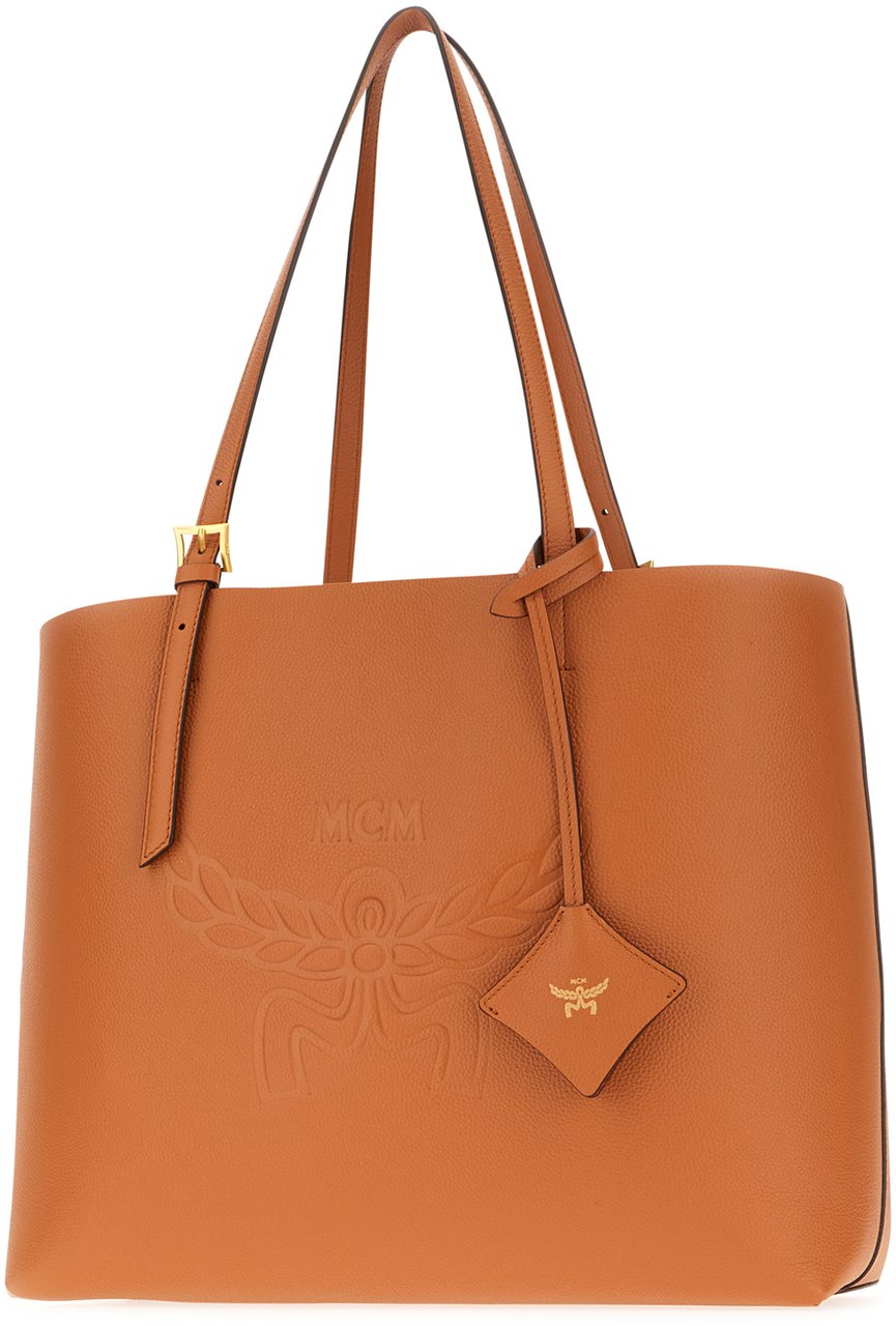 MCM MCM Caramel leather medium Himmel shopping bag Bruin
