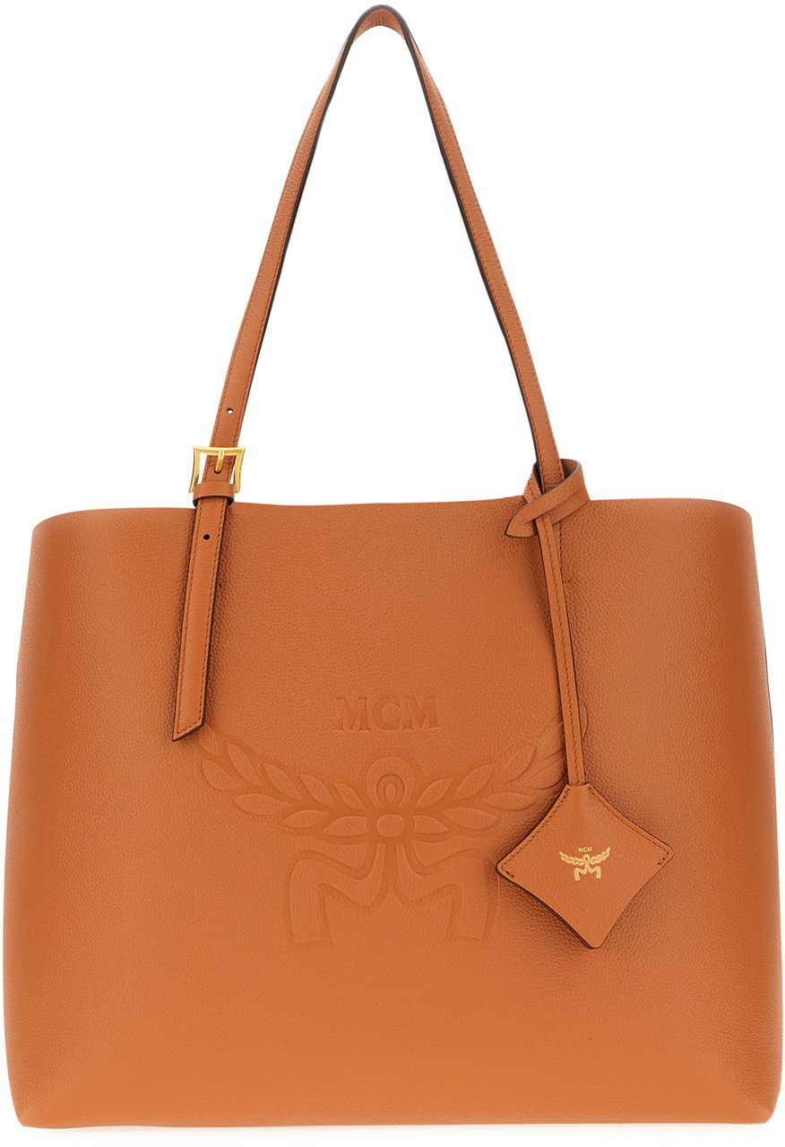 MCM MCM Caramel leather medium Himmel shopping bag Bruin
