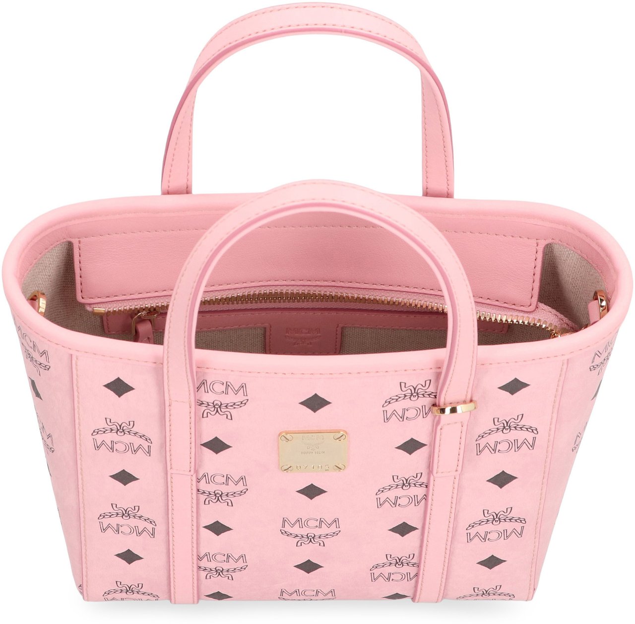 MCM Shopper Mini Toni Top-Zip Roze