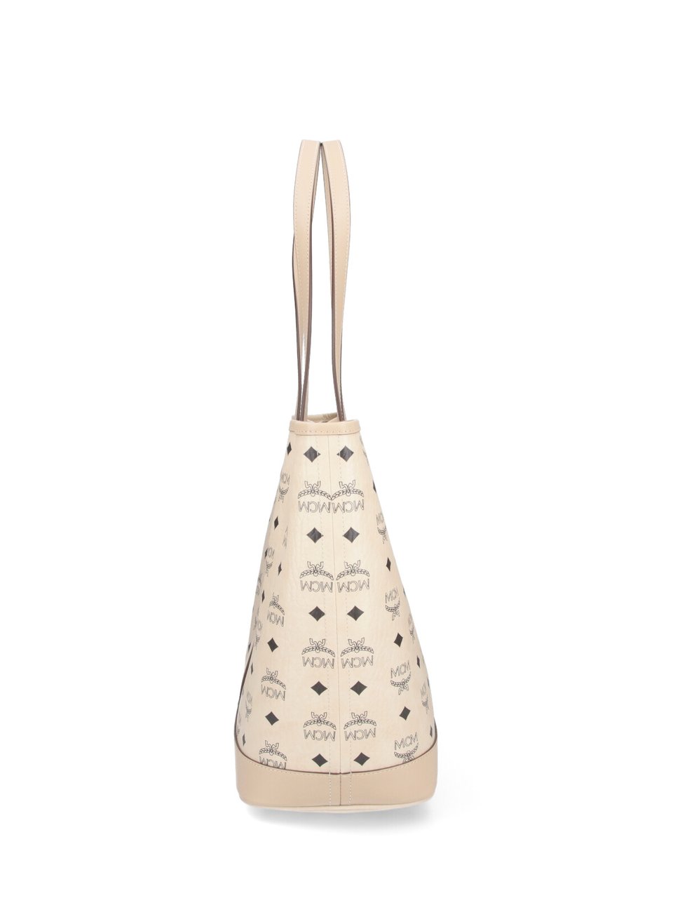 MCM Beige Liz Visetos Fabric Tote Bag Neutraal
