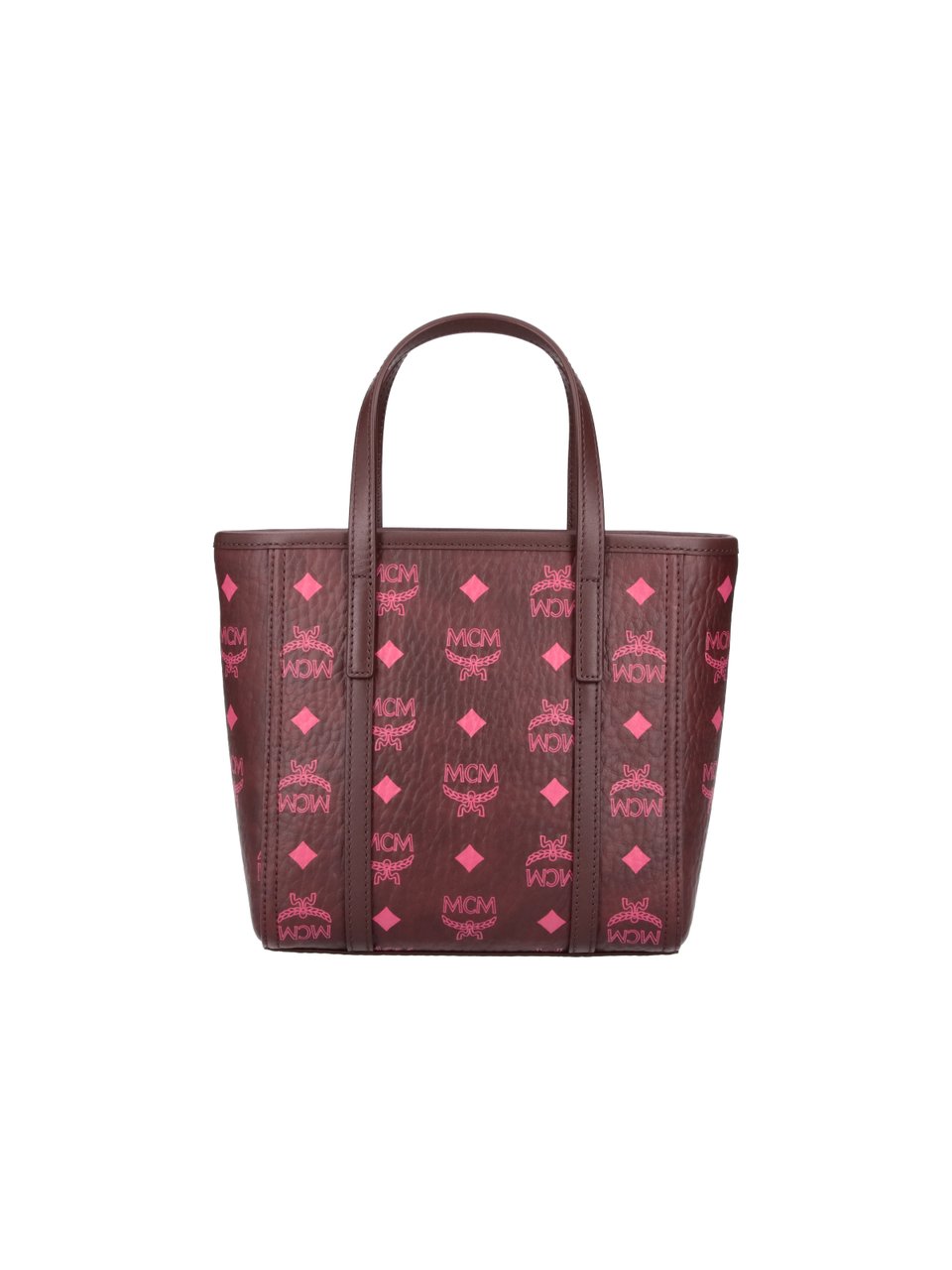MCM Brown Toni Mini Visetos Fabric Tote Bag Bruin
