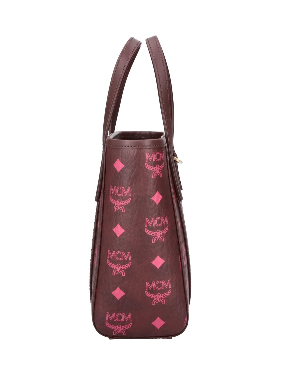 MCM Brown Toni Mini Visetos Fabric Tote Bag Bruin