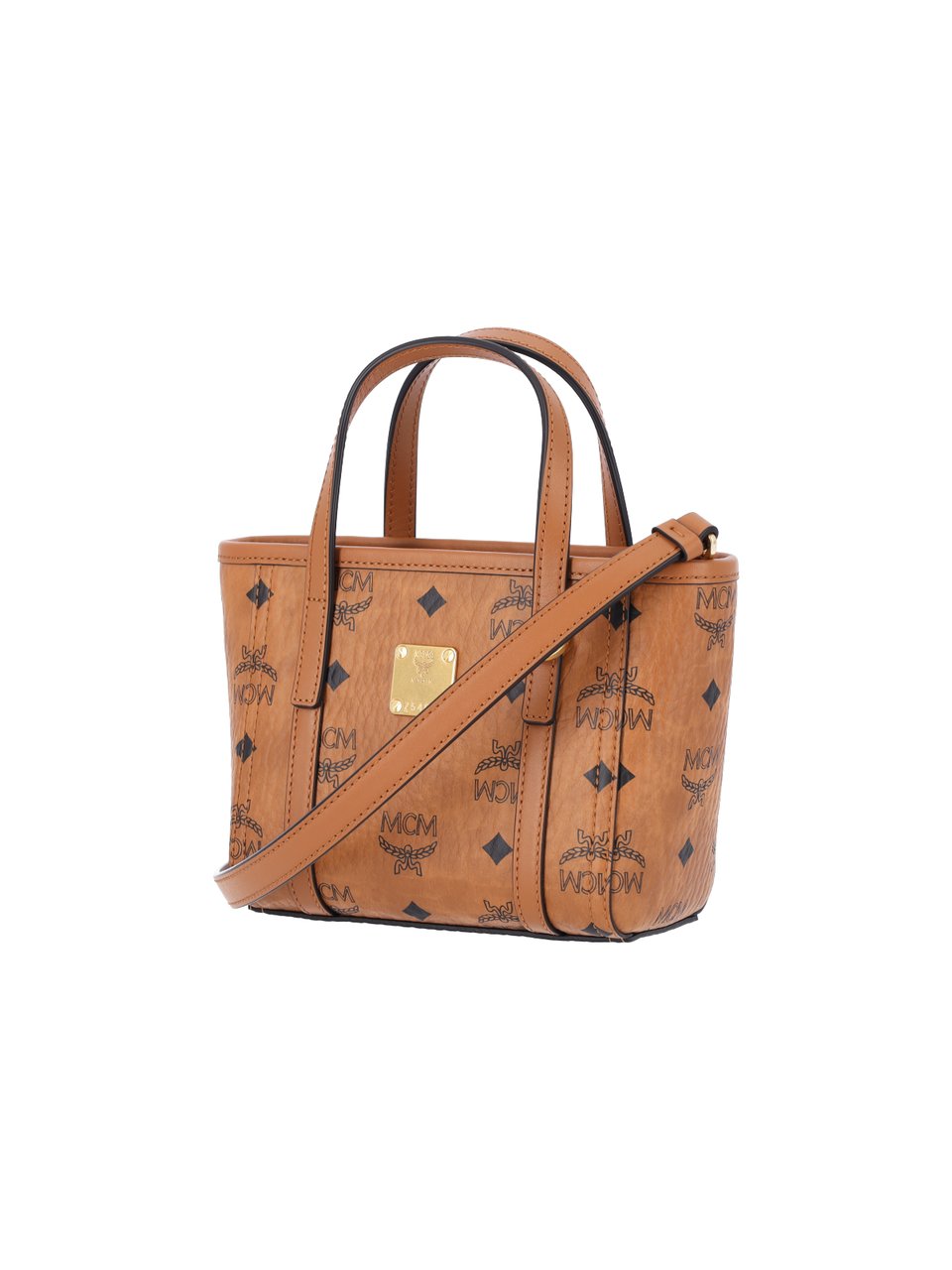 MCM Brown Toni Visetos Canvas Tote Bag Bruin