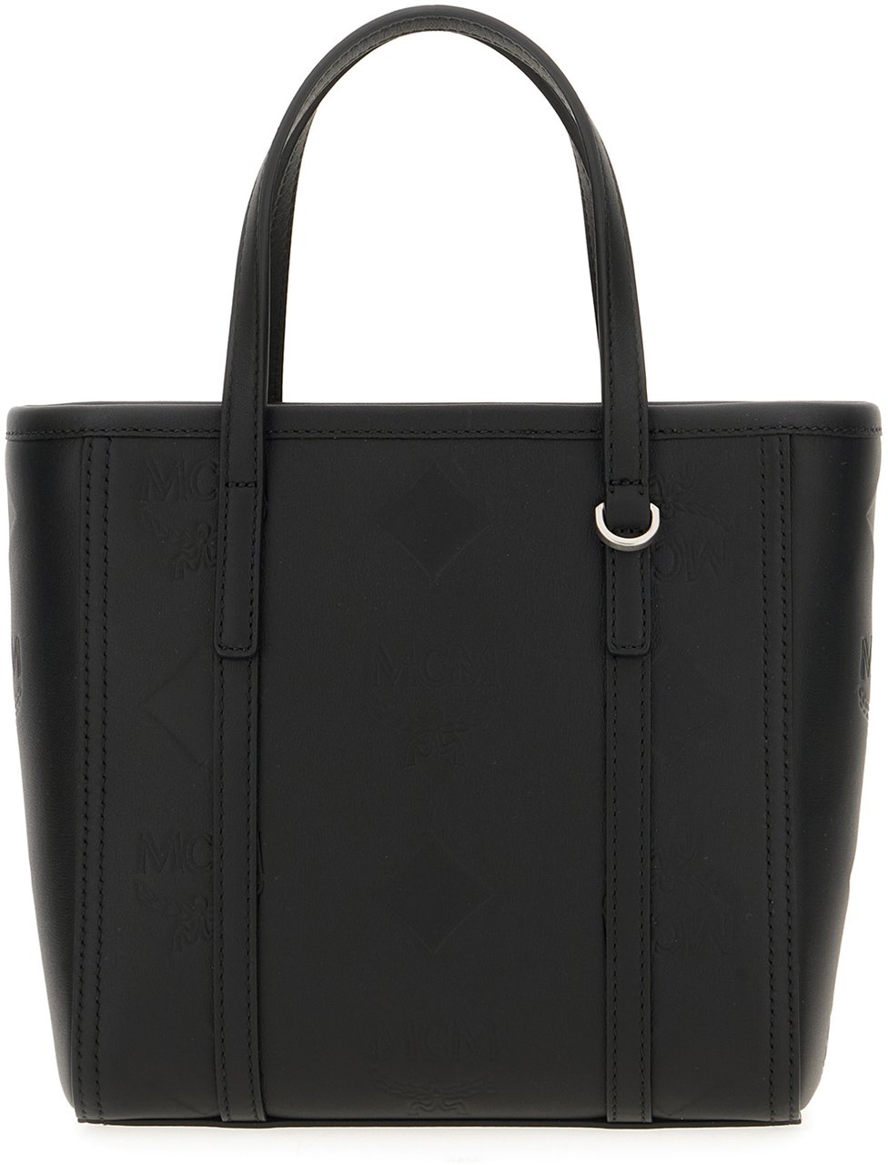 MCM Mcm Black canvas mini Tony handbag Zwart