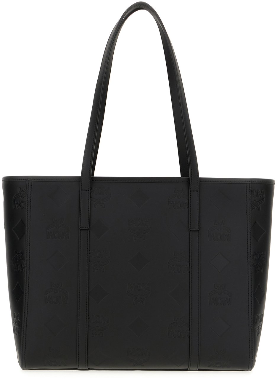 MCM Mcm Black leather Toni shopping bag Zwart