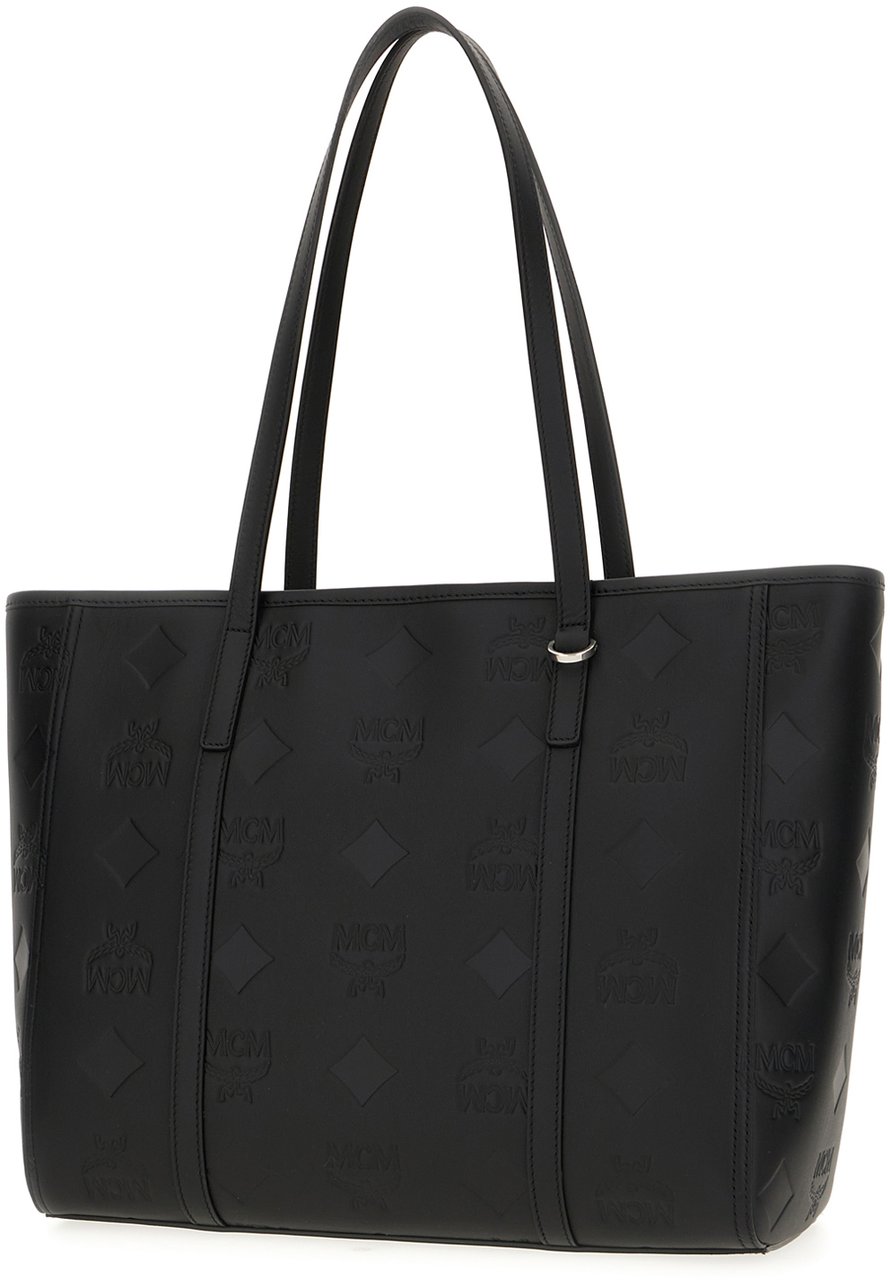 MCM Mcm Black leather Toni shopping bag Zwart