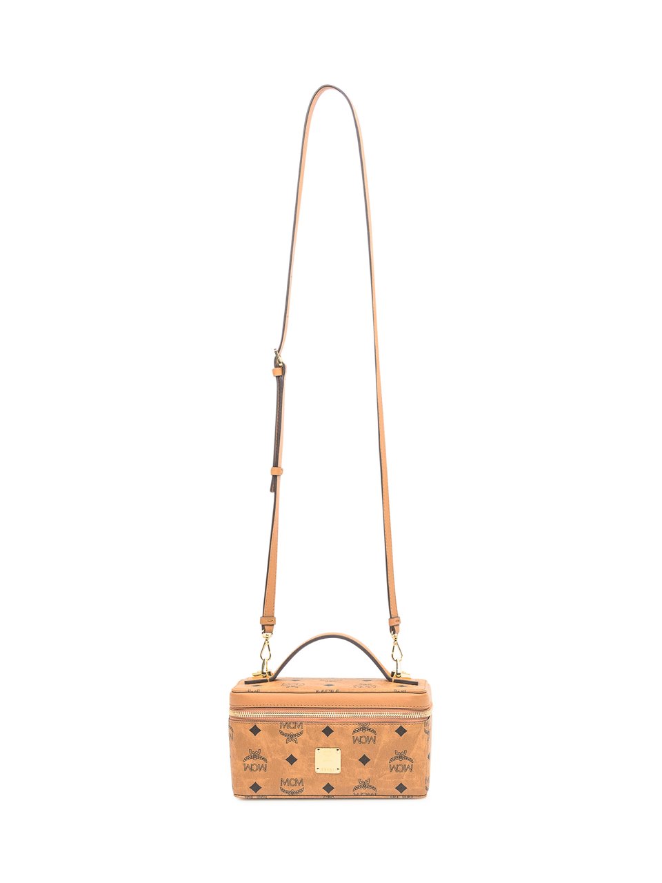 MCM Borsa MCM Aren VI Crossbody in Visetos Cognac Bruin