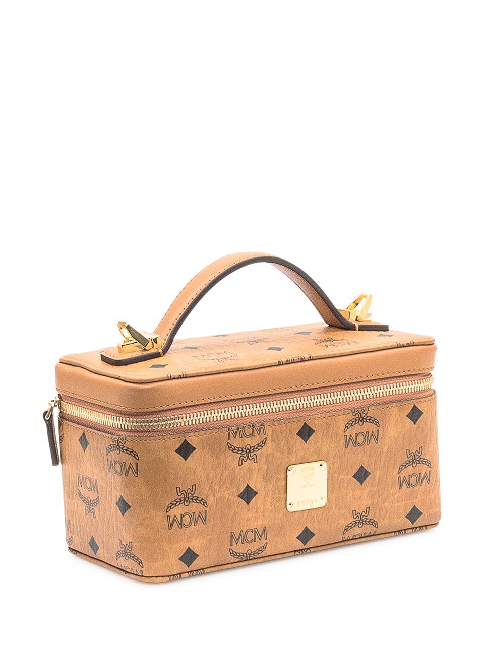 MCM Borsa MCM Aren VI Crossbody in Visetos Cognac Bruin