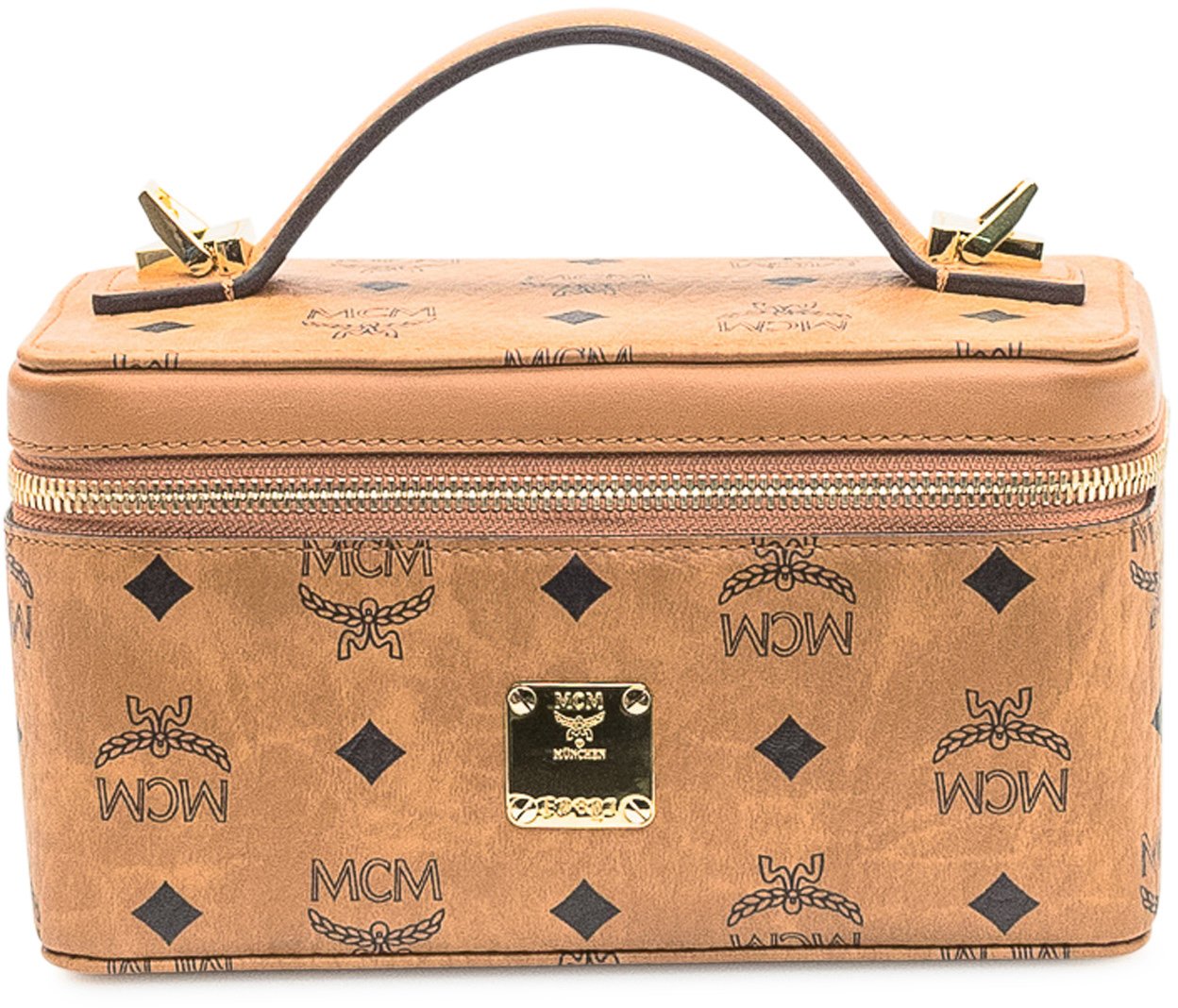 MCM Borsa MCM Aren VI Crossbody in Visetos Cognac Bruin