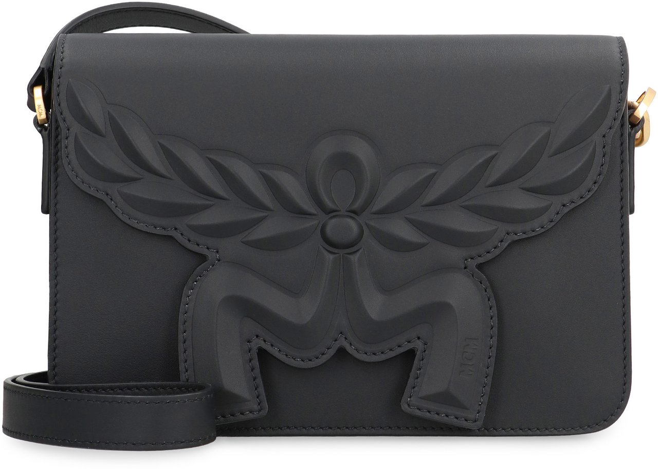 MCM Himmel Leather crossbody bag Zwart