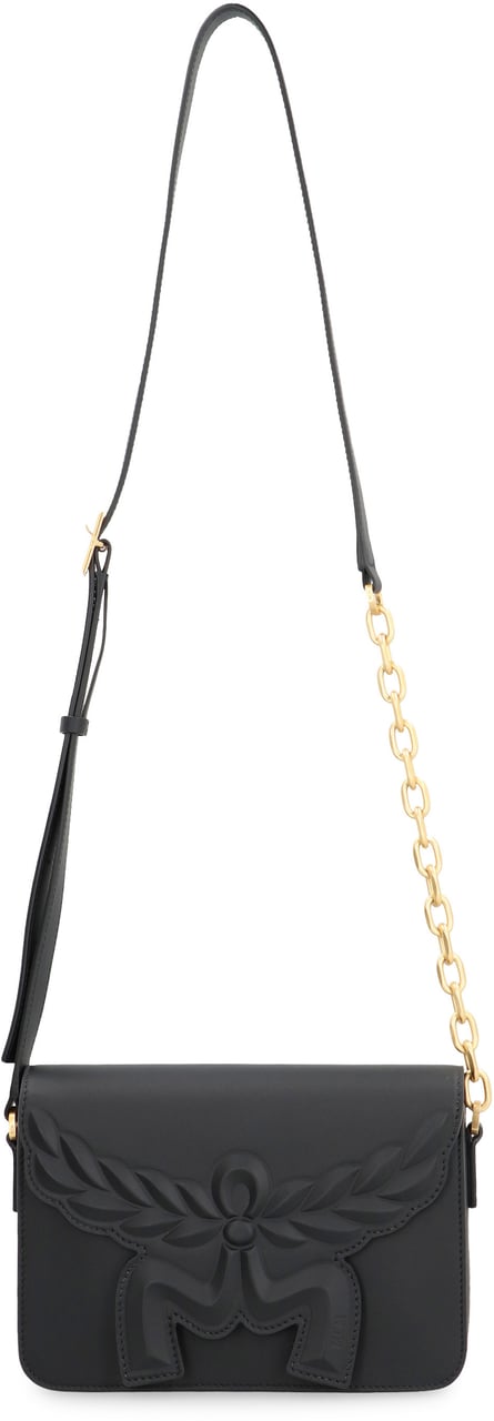MCM Himmel Leather crossbody bag Zwart
