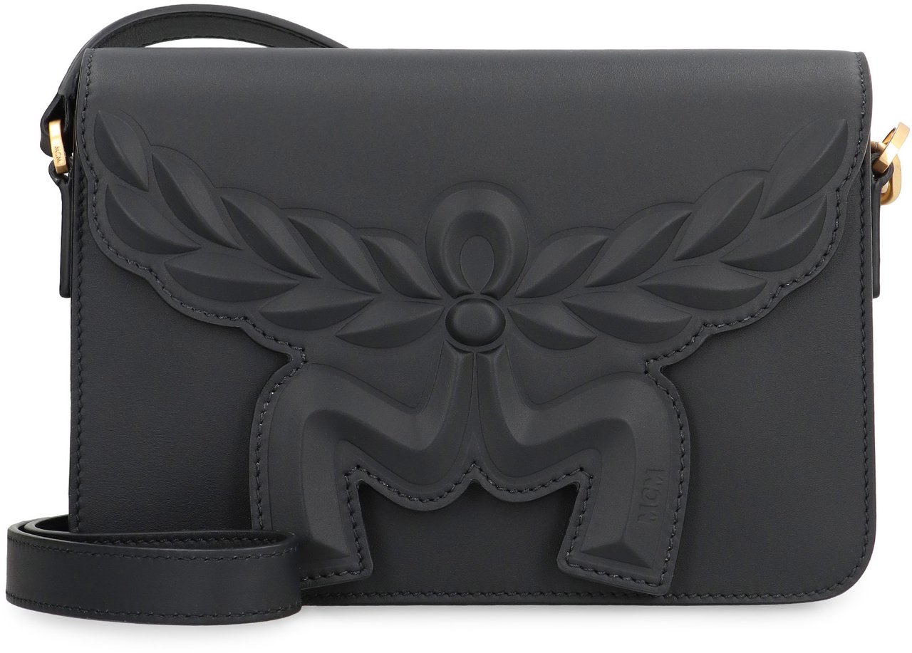 MCM Himmel Leather crossbody bag Zwart