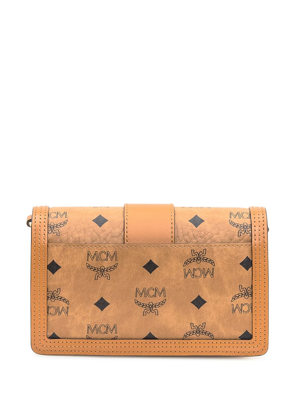 MCM Borsa MCM Tracy VI Crossbody in Visetos Cognac Bruin