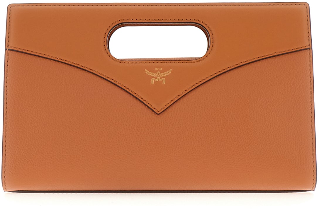 MCM MCM Caramel leather Diamond small handbag Bruin