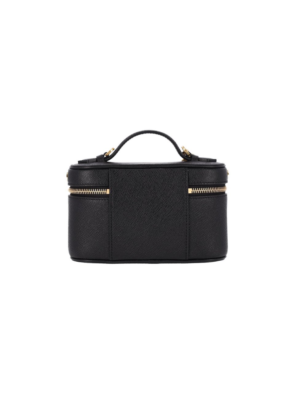 MCM Black Pina Calfskin Cosmetic Case Zwart