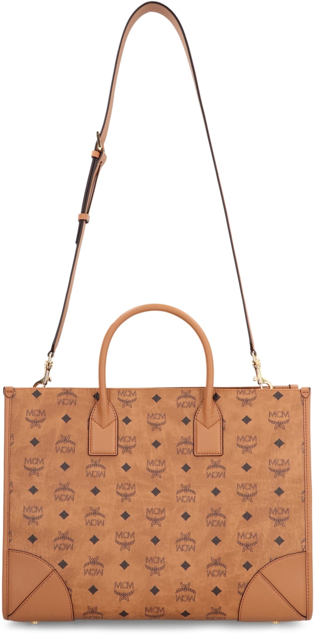 MCM Tote bag Munich in Visetos Bruin