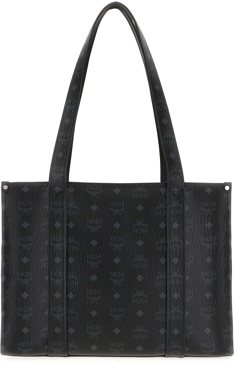 MCM Mcm Printed canvas Aren School shopping bag Zwart