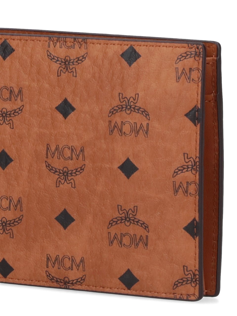 MCM Brown Visetos Canvas Bi-Fold Wallet Bruin