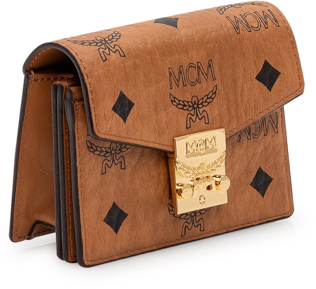 MCM Tracy VI Card Case Mni Beige