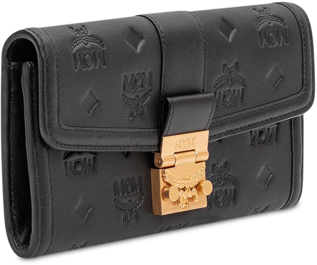 MCM Tracy Ebmn Leather Wallet On Chain Zwart