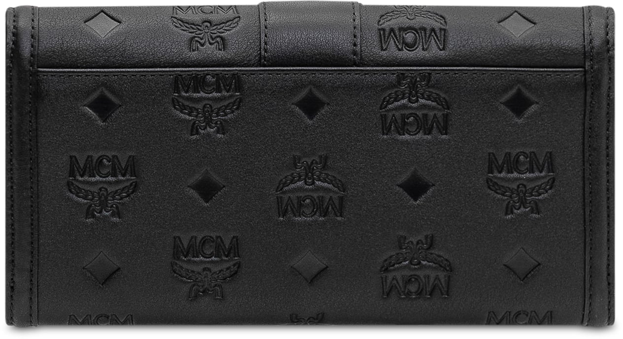 MCM Tracy Ebmn Leather Wallet On Chain Zwart