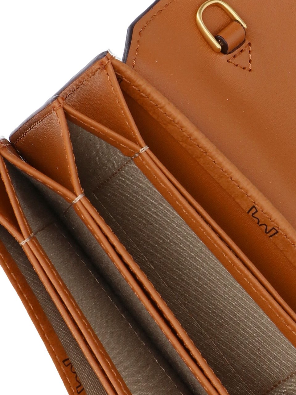 MCM Brown "Visetos" Aren Chain Wallet Bruin